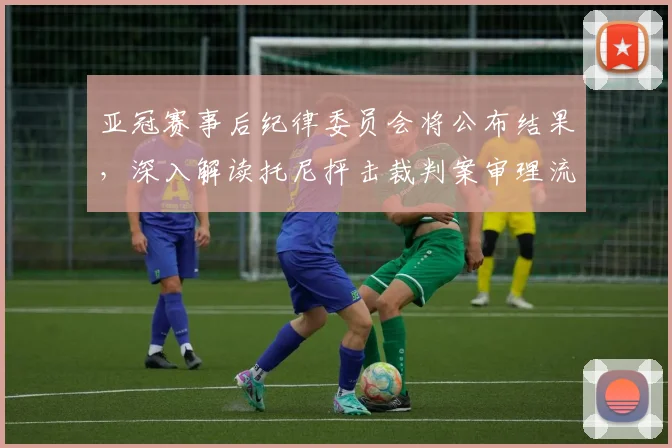 亚冠赛事后纪律委员会将公布结果，深入解读托尼抨击裁判案审理流程与可能处罚